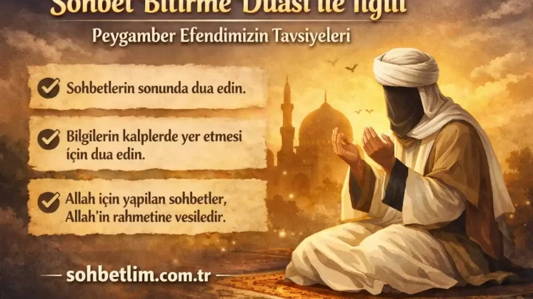 sohbet bitirme duası