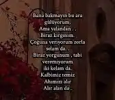 bana bakmayın bu ara gülüyorum