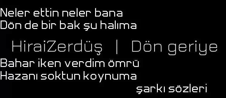 HiraiZerdüş – Dön geriye