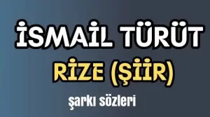 İsmail TÜRÜT Rize türküsü