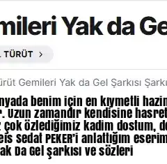 İsmail TÜRÜT –  Gemileri Yak da Gel
